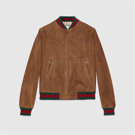 gucci down jacket mens|gucci suede jacket.